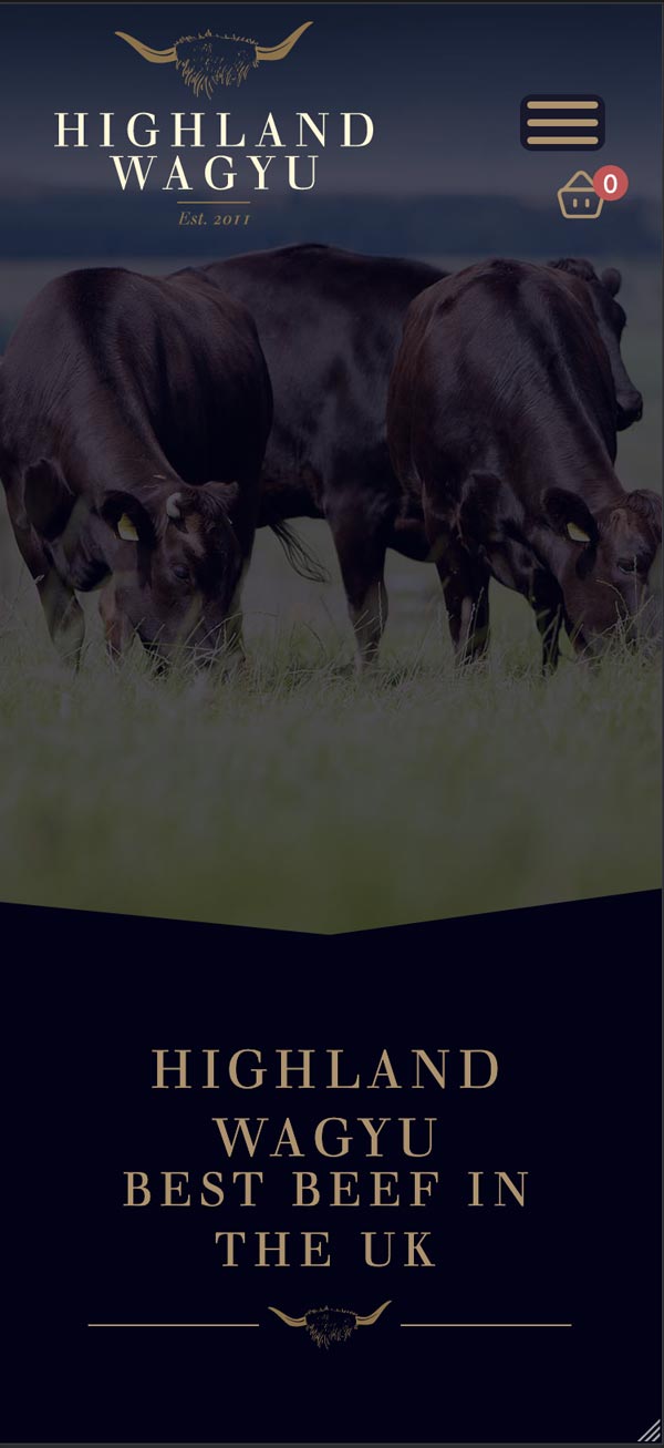 Highland Wagyu Mobile Screenshot